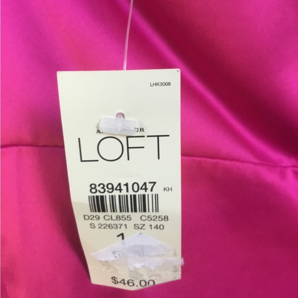 💖See New Listing 💖 Ann Taylor Loft Fuchsia Magenta One Shoulder Top 14   NWT - Picture 8 of 9